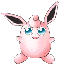 A gif of Wigglytuff wiggling its ears and smiling.
