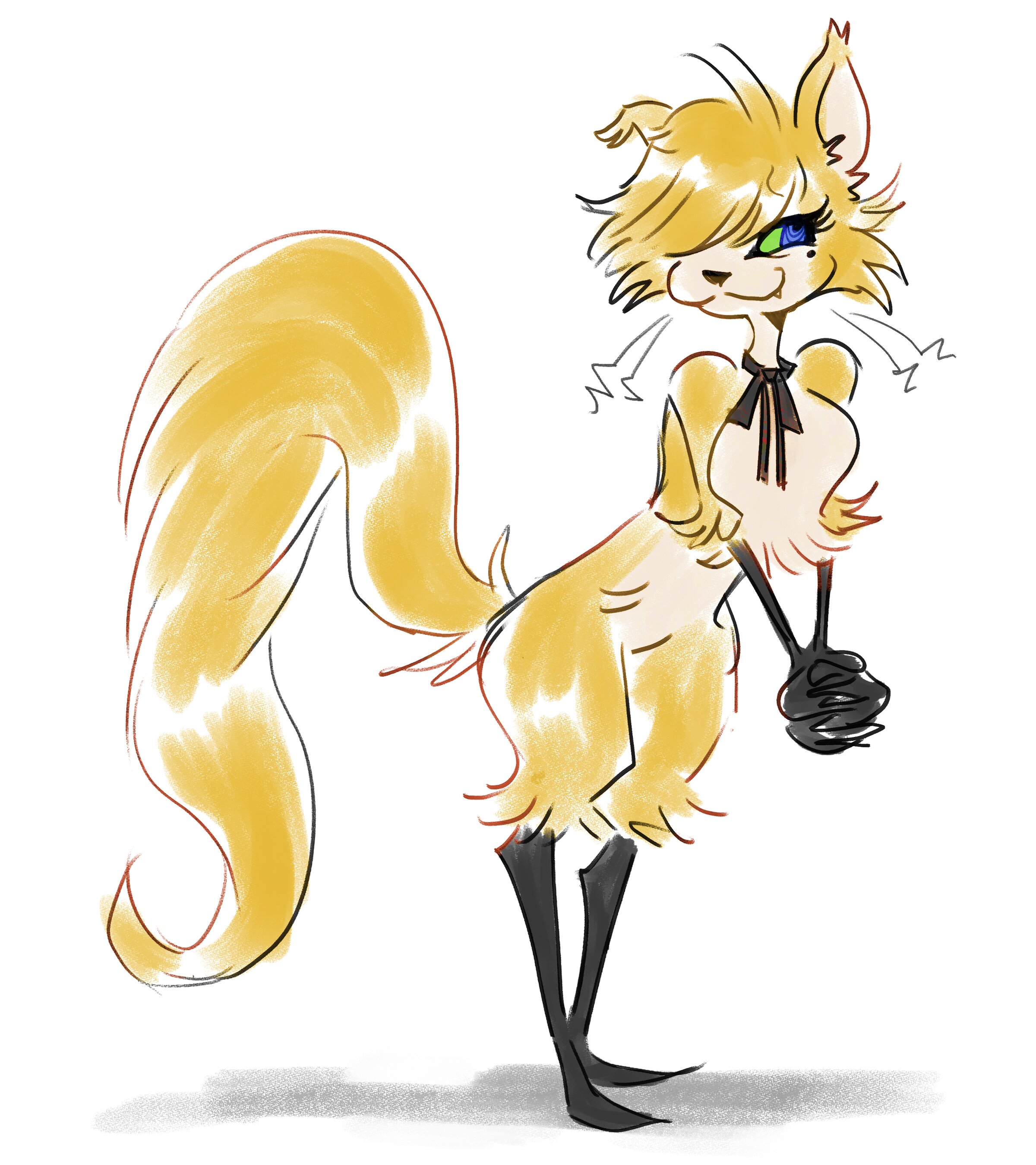 A sketch of the cat Mehitabel looking at the viewer with a sly smile.