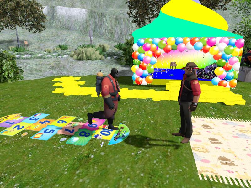 A compressed screenshot from Second Life of my adventures.