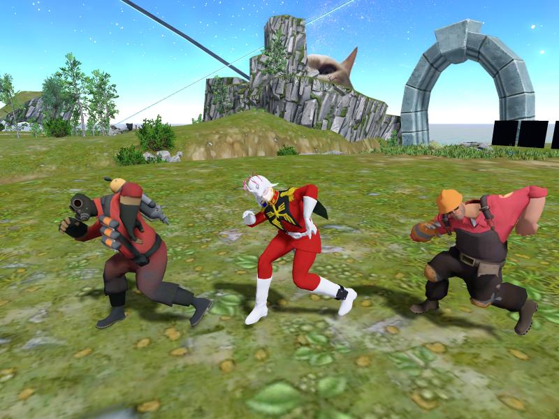 A compressed screenshot from Second Life of my adventures.