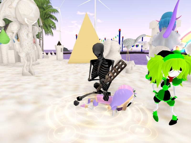 A compressed screenshot from Second Life of my adventures.