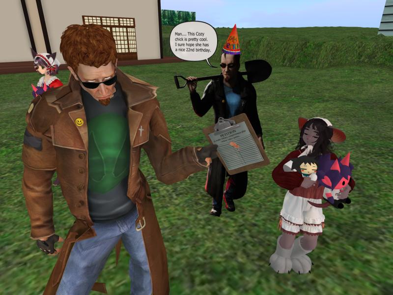 A compressed screenshot from Second Life of my adventures.