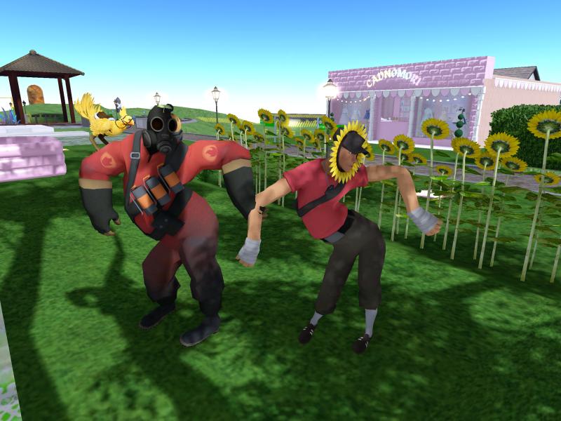 A compressed screenshot from Second Life of my adventures.