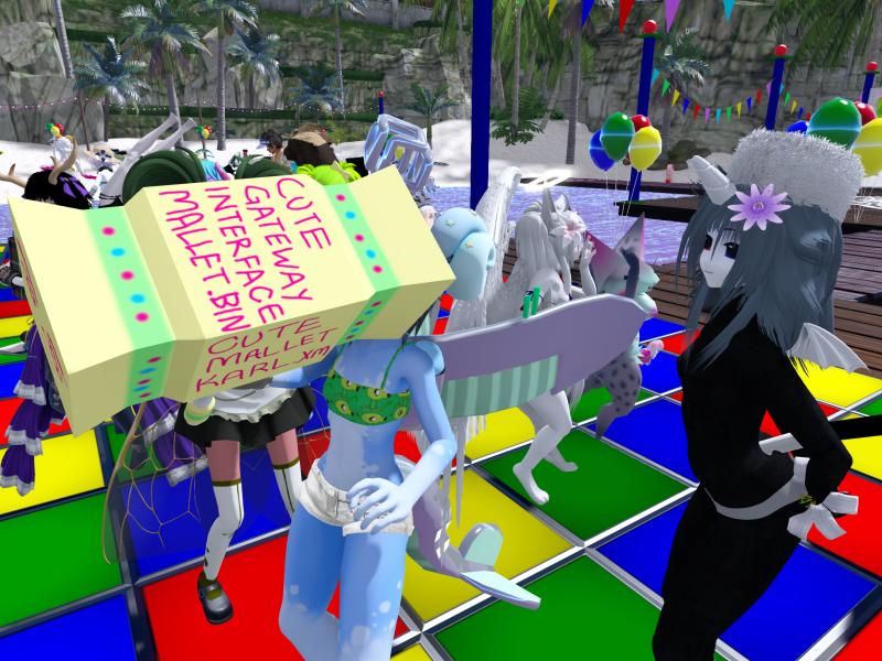 A compressed screenshot from Second Life of my adventures.