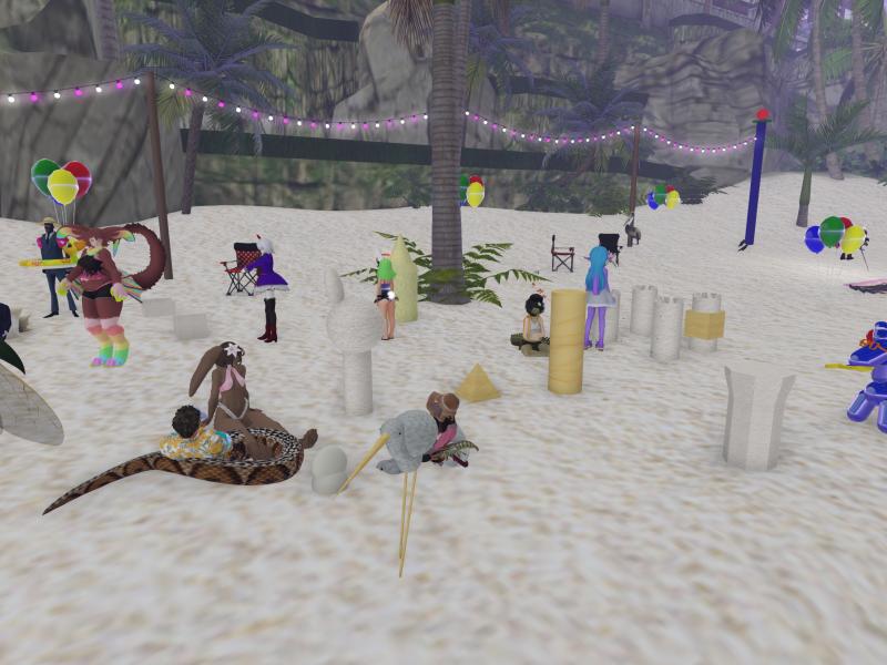 A compressed screenshot from Second Life of my adventures.
