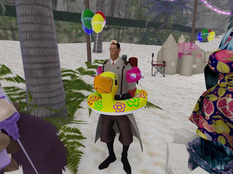 A compressed screenshot from Second Life of my adventures.
